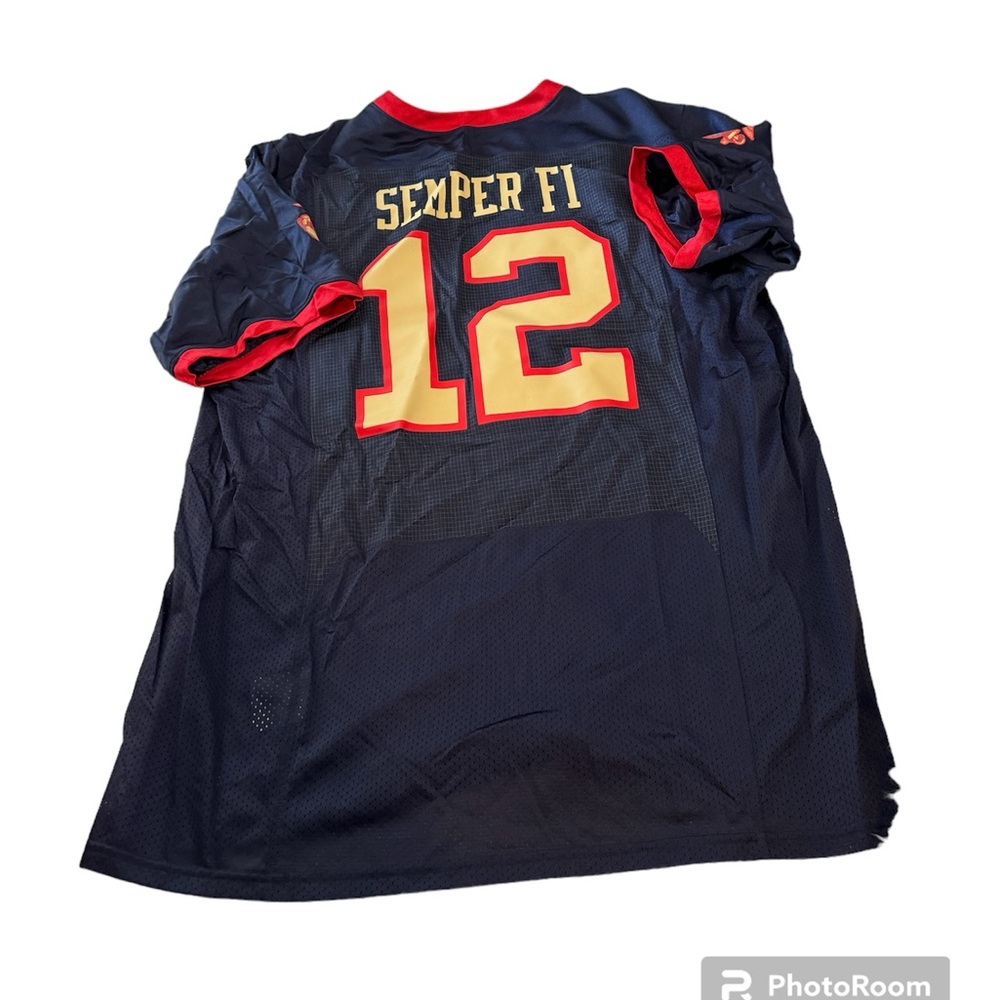 US Navy Football Jersey Mens Large Nike semper fi USMC  Midshipmen